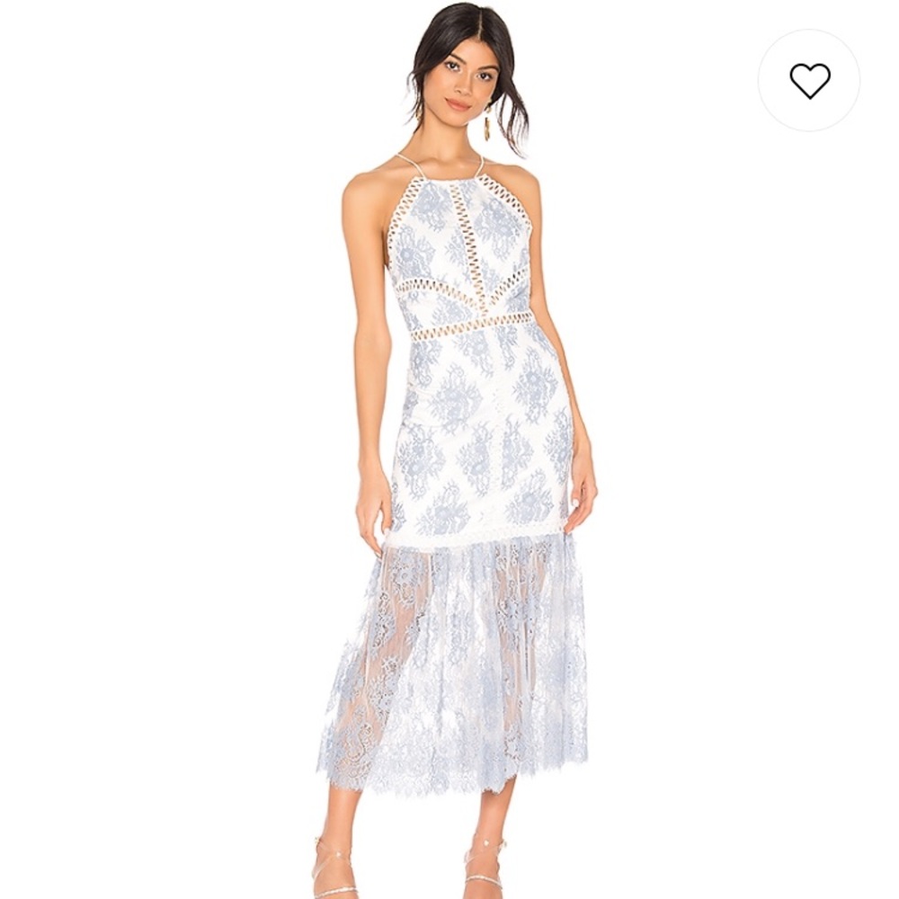 X by NBD blue and white dress!